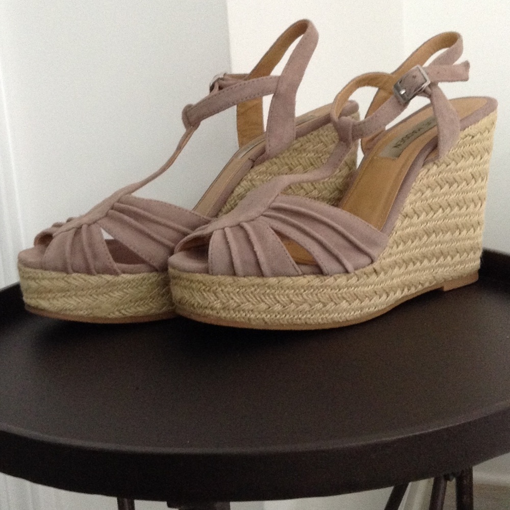 Steve Madden Woven Wedges w. Lavender Suede